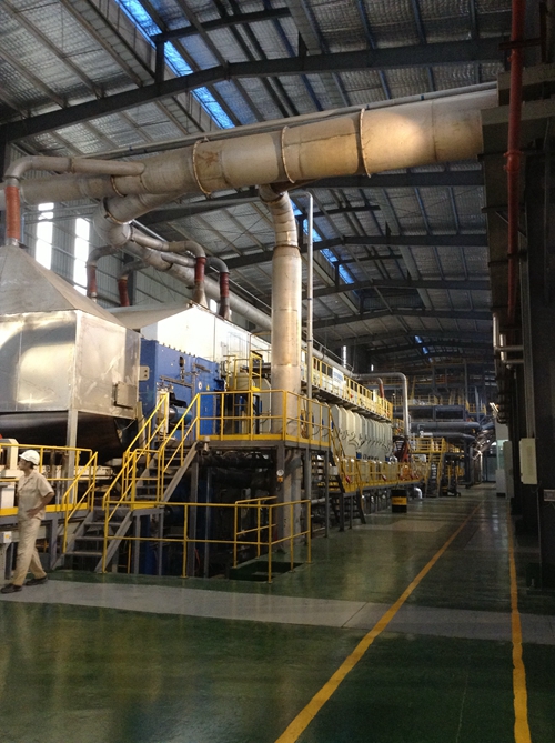 2013年9月我司压机尾气湿处理全套设备在广东五联木业集团有限公司已投产验收
